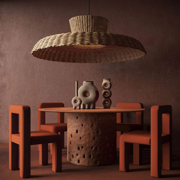 Kiev design brand Faina looked to traditional local materials for items of furniture made from clay, wood, willow and flax that tell the story of Ukraine's design roots.