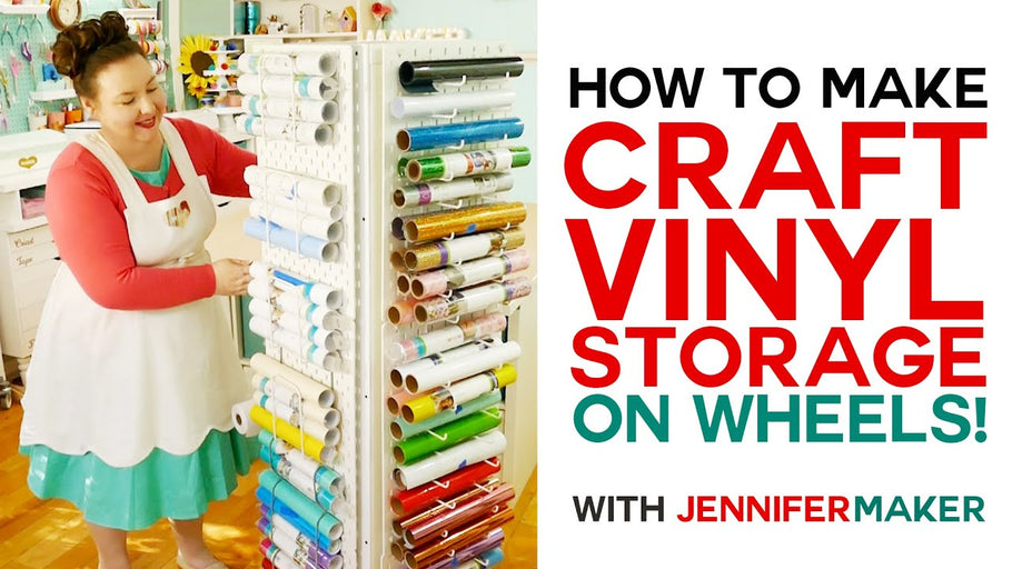 DIY Craft Vinyl Storage Organizer Tower (So Easy!) by Jennifer Maker (1 year ago)