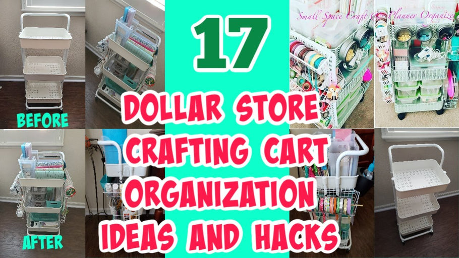 DIY DOLLAR STORE ORGANIZATION IDEAS AND HACKS FOR UTILITY CART~ MULTIPURPOSE CRAFTING CART by LifeAt50&Beyond DIY (1 year ago)