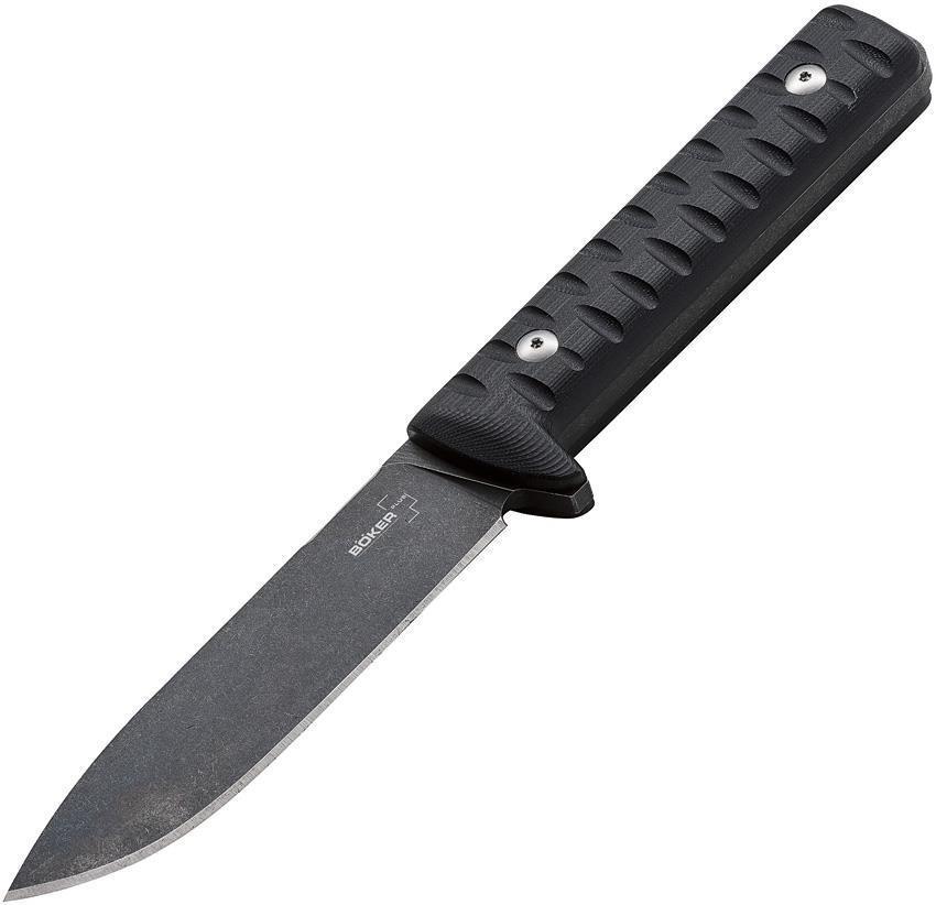 Boker Plus Bushcraft Kormoran Stainless Fixed Blade Black G10 Knife P02BO381