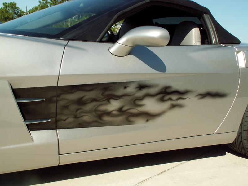C6 Corvette American Car Craft Side Fade Graphics - Flame