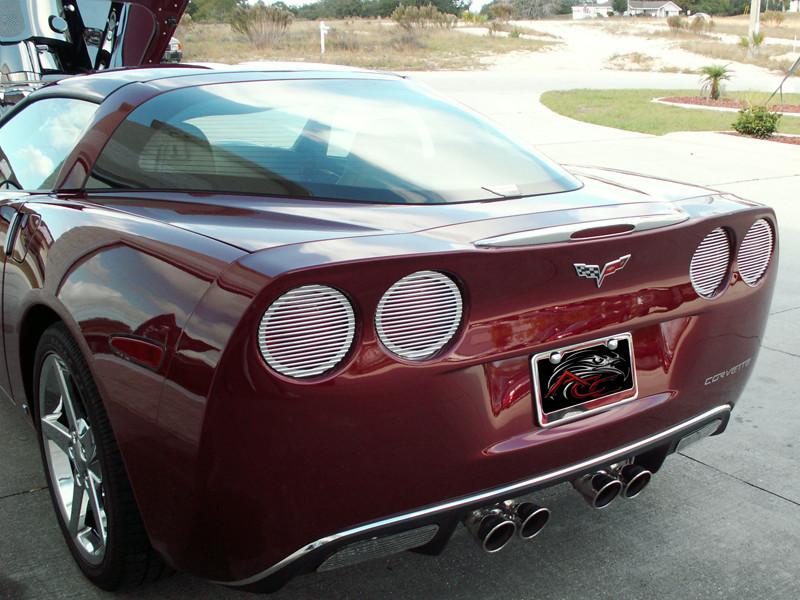 C6 Corvette American Car Craft Tail Light Louvers - Slotted