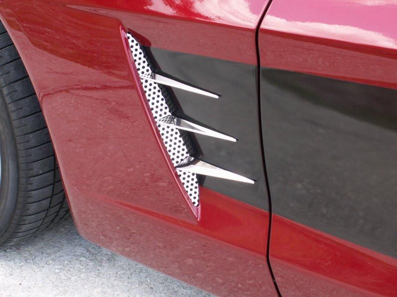 C6 Corvette American Car Craft Vent Spears - Perforated Grille