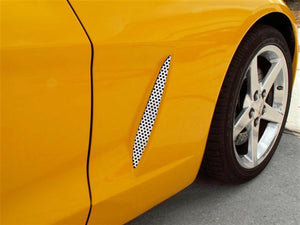 C6 Corvette American Car Craft Front Side Vent Grille - Perforated