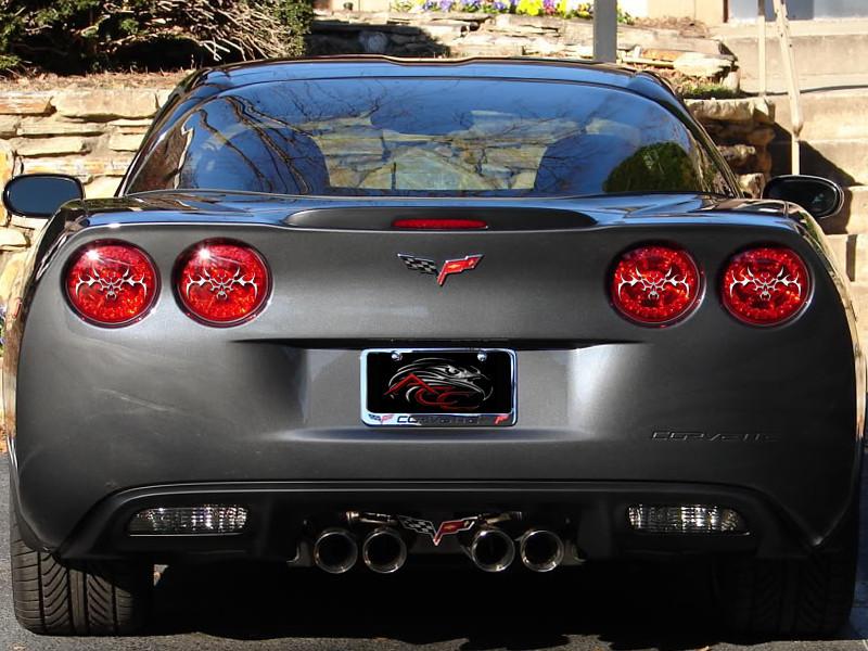C6 Corvette American Car Craft Tail Light Louvers - Tribal