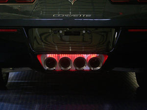 C7 Corvette American Car Craft Exhaust Plate - Brushed Illuminated