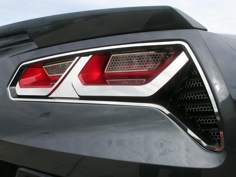 C7 Corvette American Car Craft Taillight Trim - Polished