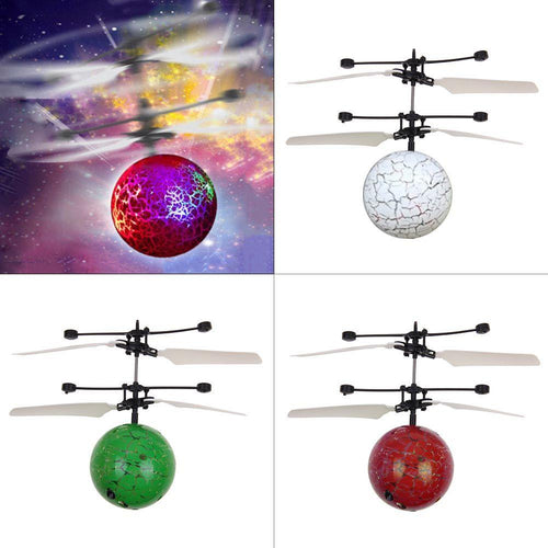 Electric RC Flying Ball Infrared Induction Aircraft LED Flash Light Kids Toy