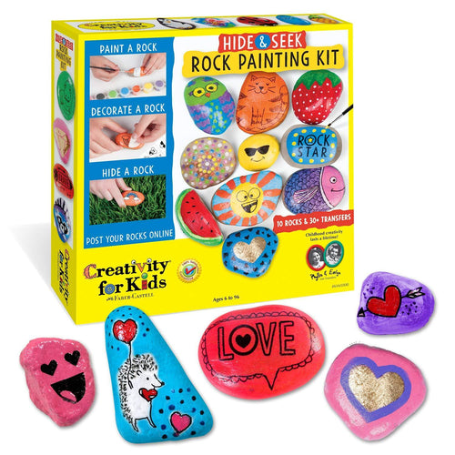 Creativity for Kids Hide and Seek Rock Painting Kit - Arts and Crafts for Kids -