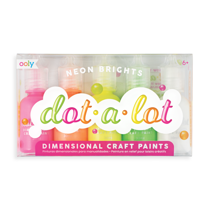 Dot-A-Lot Dimensional Craft Paint:  Neon Brights