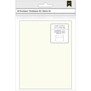 American Crafts A2 Envelopes (4.375"X5.75") 50/Pkg-Ivory