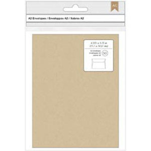 American Crafts A2 Envelopes (4.375"X5.75") 50/Pkg-Kraft