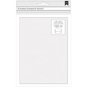 American Crafts A7 Envelopes (5.25"X7.25") 25/Pkg-White