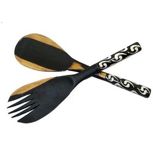 Ebony Wood Salad Serving Set - Jedando Handicrafts
