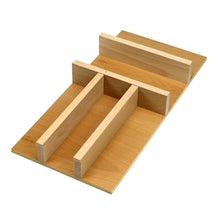 Load image into Gallery viewer, Craftsman Series - Style B -Narrow Silverware (Flatware) Organizer (B-FW-N-01)   Drawer Interior Size Range: Width 8 3/4 - 11 1/2&quot;, Depth 16&quot; - 21&quot;. Insert Min/Max Height see details below