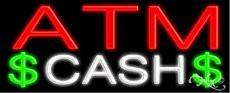 ATM Cash Handcrafted Real GlassTube Neon Sign