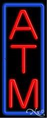 ATM Vertical Handcrafted Real GlassTube Neon Sign
