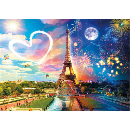 Diamond Painting - Full Round - Eiffel Tower Firework