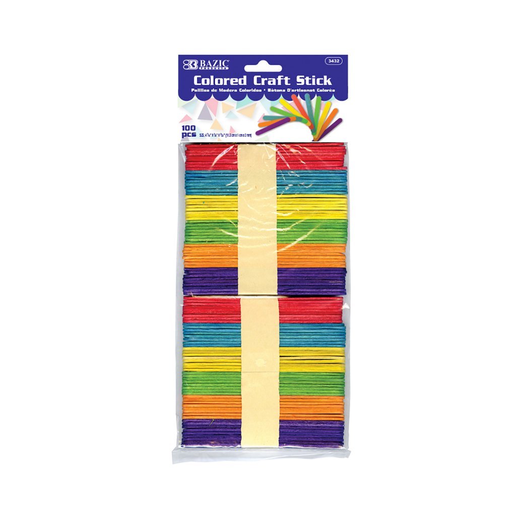 Colored Craft Stick (100/Pack)