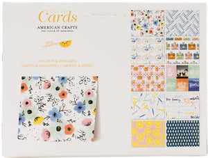 American Crafts A2 Cards W/Envelopes (4.375"X5.75") 40/Box-Amy Tan Finders Keepers