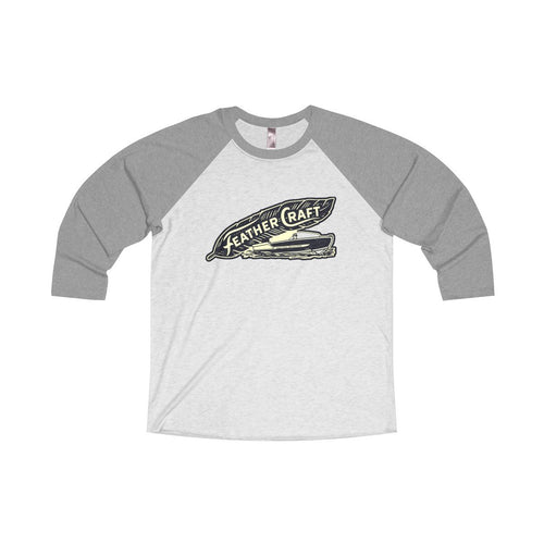 Feathercraft Unisex Tri-Blend 3/4 Raglan Tee by Retro Boater