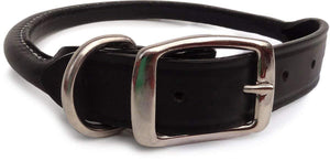 Auburn Leathercraft Black Rolled 1/2" x 12" Collar
