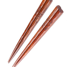 Load image into Gallery viewer, Chopsticks - 2pcs/lot  Visual Touch Solid Wood Carving Craft