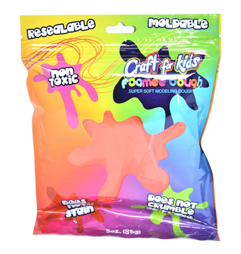 Craft For Kids Foamee Dough Super Soft Modeling Dough, Red Color, 3 oz.