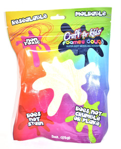 Craft For Kids Foamee Dough Super Soft Modeling Dough, Flesh White Color, 3 oz.