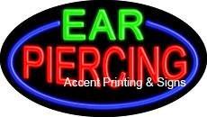 Ear Piercing Flashing Handcrafted Real GlassTube Neon Sign