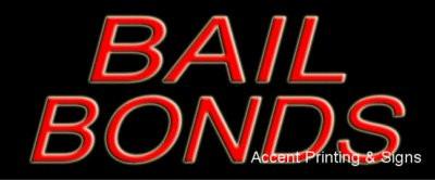 Bail Bonds Handcrafted Real GlassTube Neon Sign