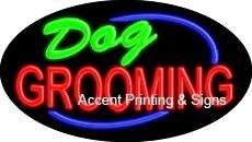 Dog Grooming Flashing Handcrafted Real GlassTube Neon Sign