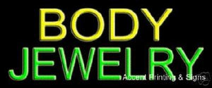 Body Jewelry Handcrafted Real GlassTube Neon Sign