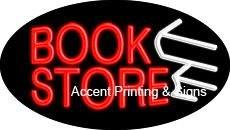 Book Store Flashing Handcrafted Real GlassTube Neon Sign