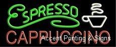 Espresso Cappuccino Handcrafted Real GlassTube Neon Sign