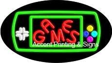 Games Flashing Handcrafted Real GlassTube Neon Sign