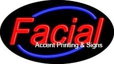 Facial Flashing Handcrafted Real GlassTube Neon Sign
