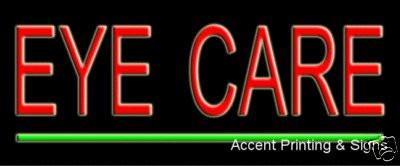 Eye Care Handcrafted Real GlassTube Neon Sign
