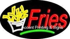 Fries Flashing Handcrafted Real GlassTube Neon Sign