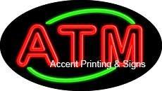ATM Flashing Handcrafted Real GlassTube Neon Sign