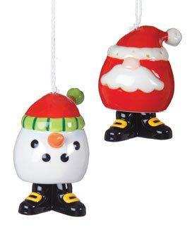 Giftcraft Santa & Snowman Ornament, Set of 2