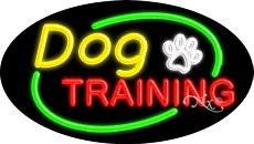 Dog Training Flashing Handcrafted Real GlassTube Neon Sign