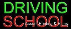Driving School Handcrafted Real GlassTube Neon Sign