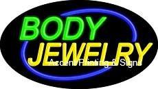 Body Jewelry Flashing Handcrafted Real GlassTube Neon Sign