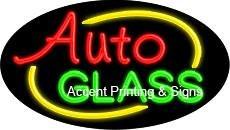 Auto Glass Flashing Handcrafted Real GlassTube Neon Sign
