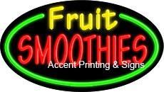 Fruit Smoothies Flashing Handcrafted Real GlassTube Neon Sign
