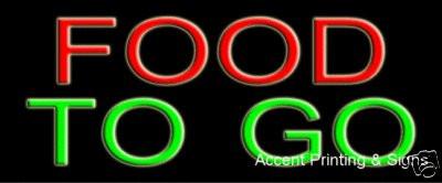 Food To Go Handcrafted Real GlassTube Neon Sign