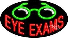 Eye Exams Flashing Handcrafted Real GlassTube Neon Sign
