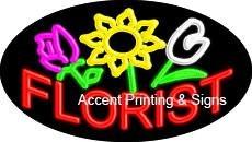 Florist Flashing Handcrafted Real GlassTube Neon Sign