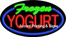 Frozen Yogurt Flashing Handcrafted Real GlassTube Neon Sign